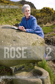 Valerie Gillies, Scottish poet and non-fiction writer, photographed next to St Anthony’s Well in Holyrood Park, Edinburgh, which features in her books, March 19, 2008...Copyright©Ian Georgeson TSPL/Writer Pictures/Rosebud2