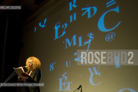 Salena Godden, poet, performer and creator of The Book Club Boutique, pictured at ‘Bookslam’ event at the Tabernacle, London, UK, September 30. 2010..©.Seb Cunard/Writer Pictures/Rosebud2