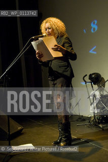 Salena Godden, poet, performer and creator of The Book Club Boutique, pictured at ‘Bookslam’ event at the Tabernacle, London, UK, September 30. 2010..©.Seb Cunard/Writer Pictures/Rosebud2