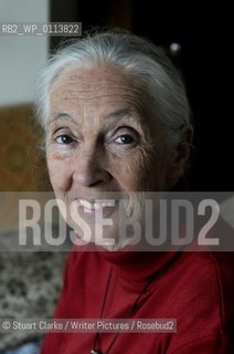 Dr Jane Goodall DBE who has studied primates for the last 50 years with her Chimp mascot..copyright©Stuart Clarke/Writer Pictures/Rosebud2