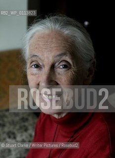 Dr Jane Goodall DBE who has studied primates for the last 50 years with her Chimp mascot..copyright©Stuart Clarke/Writer Pictures/Rosebud2