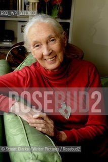 Dr Jane Goodall DBE who has studied primates for the last 50 years with her Chimp mascot..copyright©Stuart Clarke/Writer Pictures/Rosebud2