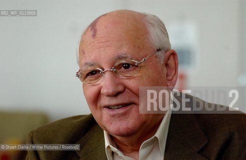 Mikhail Gorbachev the former Russian President interviewed in London..copyright©Stuart Clarke/Writer Pictures/Rosebud2