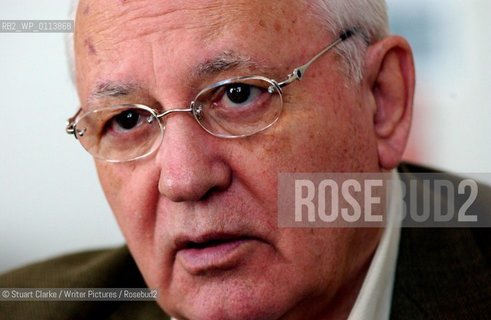 Mikhail Gorbachev the former Russian President interviewed in London..copyright©Stuart Clarke/Writer Pictures/Rosebud2