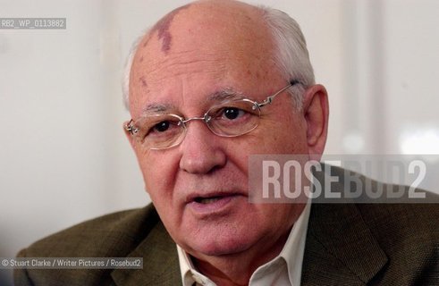 Mikhail Gorbachev the former Russian President interviewed in London..copyright©Stuart Clarke/Writer Pictures/Rosebud2
