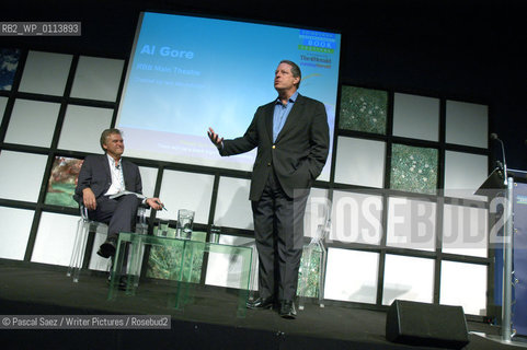 American former vice-president in the Clinton administration, writer and documentary filmmaker Al Gore at the Edinburgh International Book Festival. He is the author of An Inconvenient Truth...Copyright©Pascal Saez/Writer Pictures/Rosebud2