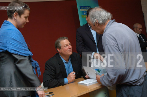 American former vice-president in the Clinton administration, writer and documentary filmmaker Al Gore at the Edinburgh International Book Festival. He is the author of An Inconvenient Truth...Copyright©Pascal Saez/Writer Pictures/Rosebud2