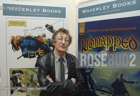 Writer Alan Grant, one of the authors of a graphic novel adaptation of Robert Louis Stevensons Kidnapped (text by Alan Grant, illustrations by Cam Kennedy)..Here at the launch of the One Book-One Edinburgh campaign which will run throughout February 2007, and is designed to promote the reading of books in Edinburgh by getting the whole City reading the same book. The campaign is run by the Edinburgh UNESCO City of Litterature Trust, which commissioned the Kidnapped graphic novel, and the printing of thousands of copies of a new edition of R.L.Stevensons novel which will be distributed for free throughout the City..The launch was held at Edinburgh Castle and is part of a month-long series of events designed to boost awareness of reading, support literacy projects and engage with communities...Copyright©Pascal Saez/Writer Pictures/Rosebud2