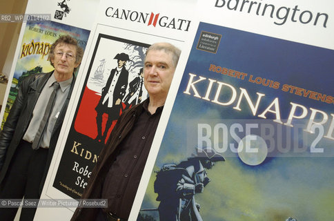 L to R:Writer Alan Grant and illustrator Cam Kennedy, authors of a graphic novel adaptation of Robert Louis Stevensons Kidnapped (text by Alan Grant, illustrations by Cam Kennedy)..Here at the launch of the One Book-One Edinburgh campaign which will run throughout February 2007, and is designed to promote the reading of books in Edinburgh by getting the whole City reading the same book. The campaign is run by the Edinburgh UNESCO City of Litterature Trust, which commissioned the Kidnapped graphic novel, and the printing of thousands of copies of a new edition of R.L.Stevensons novel which will be distributed for free throughout the City..The launch was held at Edinburgh Castle and is part of a month-long series of events designed to boost awareness of reading, support literacy projects and engage with communities...Copyright©Pascal Saez/Writer Pictures/Rosebud2