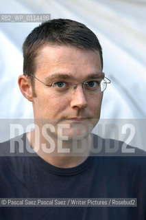 24 August 2004 -Edinburgh, UK- acclaimed scottish playwright David  Greig, who recently adapted When the Bulbul stopped singing by influential Palestinian author and human rights lawyer Raja Shehadeh.. At the Edinburgh International Book Festival..Copyright©Pascal Saez.Pascal Saez/Writer Pictures/Rosebud2