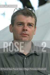 British writer Mark Haddon, author of The Curious Incident of the Dog in the Night-Time, which won numerous awards, among which the Whitbread Book of the Year 2004. Here at the Edinburgh International Book Festival 2004.                                ..Copyright©Pascal Saez.Pascal Saez/Writer Pictures/Rosebud2