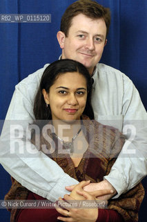 Tarquin Hall and wife Anu Anand pictured at home in London in 2005..copyright©Nick Cunard/Writer Pictures/Rosebud2