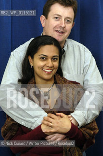 Tarquin Hall and wife Anu Anand pictured at home in London in 2005..copyright©Nick Cunard/Writer Pictures/Rosebud2