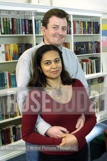 Tarquin Hall and wife Anu Anand pictured at home in London in 2005..copyright©Nick Cunard/Writer Pictures/Rosebud2