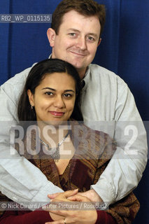 Tarquin Hall and wife Anu Anand pictured at home in London in 2005..copyright©Nick Cunard/Writer Pictures/Rosebud2