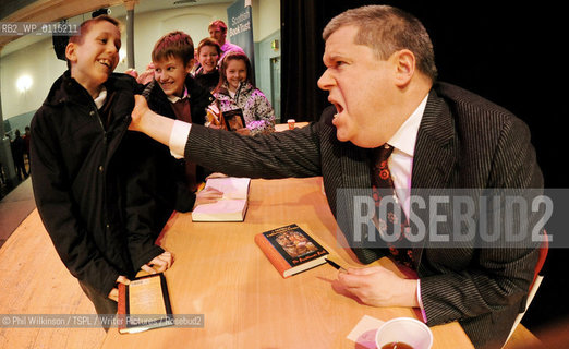 Daniel Handler - author of the Lemony Snicket.  Photographed  at the Queens Hall in Edinburgh reading to children and book signing copies of the books...copyright©Phil Wilkinson/TSPL/Writer Pictures/Rosebud2