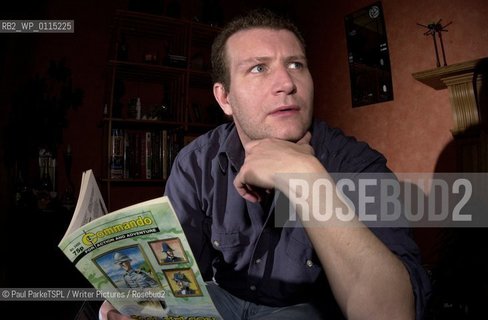 Ferg Handley, ‘Commando’ comic book designer, photographed in his Edinburgh flat and place of work, September 13, 2001. ..Copyright©Paul ParkeTSPL/Writer Pictures/Rosebud2
