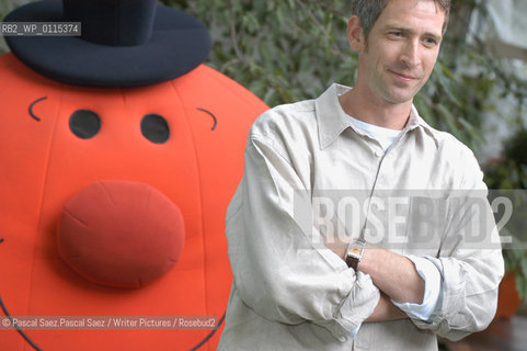 British writer Adam Hargreaves, author of the Mr Men, with one of his creations at the Edinburgh International Book Festival 2003...Copyright©Pascal Saez.Pascal Saez/Writer Pictures/Rosebud2