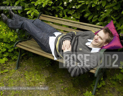 Nick Harkaway  , novelist and Screenwriter photographed at his London home....Copyright©Geraint Lewis/Writer Pictures/Rosebud2