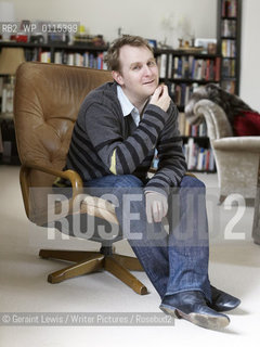 Nick Harkaway  , novelist and Screenwriter photographed at his London home....Copyright©Geraint Lewis/Writer Pictures/Rosebud2