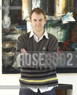 Nick Harkaway  , novelist and Screenwriter photographed at his London home....Copyright©Geraint Lewis/Writer Pictures/Rosebud2