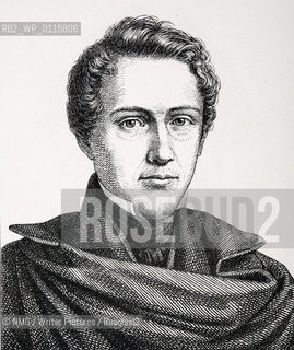Wilhelm Hauff (1802-27) German novelist..Copyright©NMG/Writer Pictures/Rosebud2