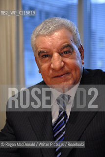 Archaelogist, Dr Zahi Hawass at the London Credit Suisse offices near Canary Wharf, East London..©Rogan MacDonald/Writer Pictures/Rosebud2