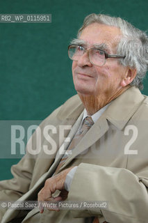 Writer and politician Denis Healey at the Edinburgh International Book Festival...Copyright©Pascal Saez/Writer Pictures/Rosebud2