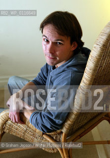 Peter Hobbs at his London home.  He has been shortlisted for the Whitbread First Novel Category...Copyright©Graham Jepson/Writer Pictures/Rosebud2