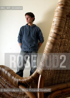 Peter Hobbs at his London home.  He has been shortlisted for the Whitbread First Novel Category...Copyright©Graham Jepson/Writer Pictures/Rosebud2