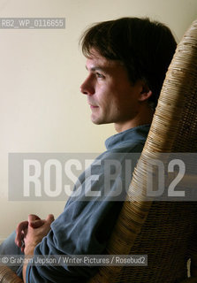 Peter Hobbs at his London home.  He has been shortlisted for the Whitbread First Novel Category...Copyright©Graham Jepson/Writer Pictures/Rosebud2