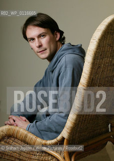 Peter Hobbs at his London home.  He has been shortlisted for the Whitbread First Novel Category...Copyright©Graham Jepson/Writer Pictures/Rosebud2