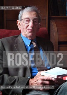 Eric Hobsbawm, British Marxist historian and author..Copyright©Anne-Katrin Purkiss/Writer Pictures/Rosebud2