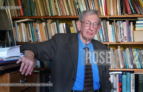Eric Hobsbawm, British Marxist historian and author..Copyright©Anne-Katrin Purkiss/Writer Pictures/Rosebud2