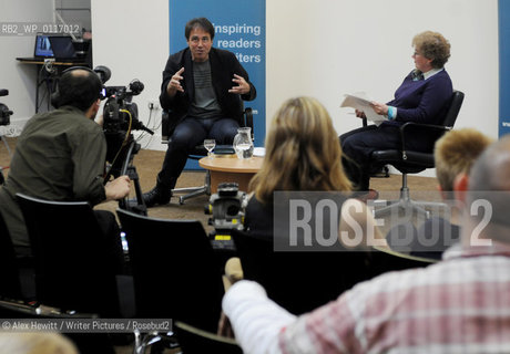 Anthony Horowitz discusses his latest book Necropolis in front of an audience of Edinburgh Schoolchildren while simultaneously being broadcast over the internet to over 10000 school children around Scotland..Copyright©Alex Hewitt/Writer Pictures/Rosebud2
