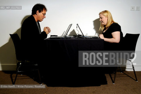Anthony Horowitz discusses his latest book Necropolis in front of an audience of Edinburgh Schoolchildren while simultaneously being broadcast over the internet to over 10000 school children around Scotland..Copyright©Alex Hewitt/Writer Pictures/Rosebud2