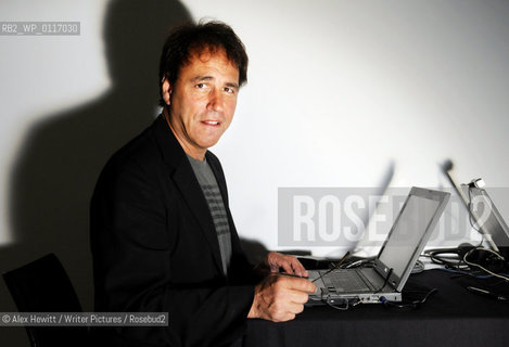 Anthony Horowitz discusses his latest book Necropolis in front of an audience of Edinburgh Schoolchildren while simultaneously being broadcast over the internet to over 10000 school children around Scotland..Copyright©Alex Hewitt/Writer Pictures/Rosebud2