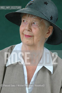 Childrens writer Shirley Hughes, author of Alfie, at the Edinburgh International Book Festival...Copyright©Pascal Saez/Writer Pictures/Rosebud2