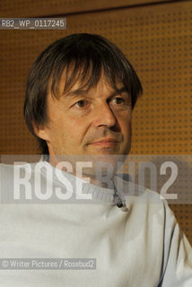 ecologist,TV presenter, writer, adventurer Nicolas Hulot after a press conference for the launch of the Pacte©Writer Pictures/Rosebud2