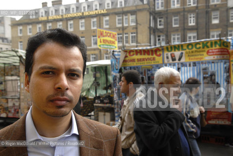 Ed Husain in the market in front of the London Hospital in Whitechapel..©Rogan MacDonald/Writer Pictures/Rosebud2