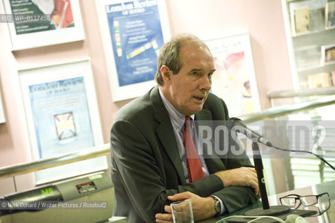 Will Hutton, English writer, weekly columnist and former newspaper editor-in-chief, at the London Review Bookshop, London, during a talk on his new book Them and Us. October 13, 2010...Copyright©Nick Cunard/Writer Pictures/Rosebud2