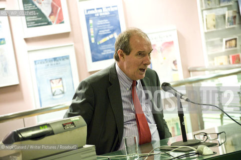 Will Hutton, English writer, weekly columnist and former newspaper editor-in-chief, at the London Review Bookshop, London, during a talk on his new book Them and Us. October 13, 2010...Copyright©Nick Cunard/Writer Pictures/Rosebud2