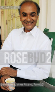 Pico Iyer, author ..scenes of The DSC Jaipur Literature Festival 2009 billed as Asias Leading Literary Festival at Diggi Palace the old city area of Jaipur,  capital city of Rajastan famed for its picturesque cities and beguiling desert landscapes. A celebration of national and international writers and encompassing a range of activities including film, music and theatre...copyright©Nick Cunard/Writer Pictures/Rosebud2