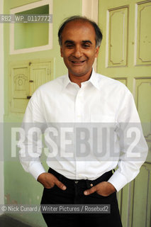 Pico Iyer, author ..scenes of The DSC Jaipur Literature Festival 2009 billed as Asias Leading Literary Festival at Diggi Palace the old city area of Jaipur,  capital city of Rajastan famed for its picturesque cities and beguiling desert landscapes. A celebration of national and international writers and encompassing a range of activities including film, music and theatre...copyright©Nick Cunard/Writer Pictures/Rosebud2