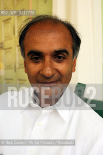 Pico Iyer, author ..scenes of The DSC Jaipur Literature Festival 2009 billed as Asias Leading Literary Festival at Diggi Palace the old city area of Jaipur,  capital city of Rajastan famed for its picturesque cities and beguiling desert landscapes. A celebration of national and international writers and encompassing a range of activities including film, music and theatre...copyright©Nick Cunard/Writer Pictures/Rosebud2