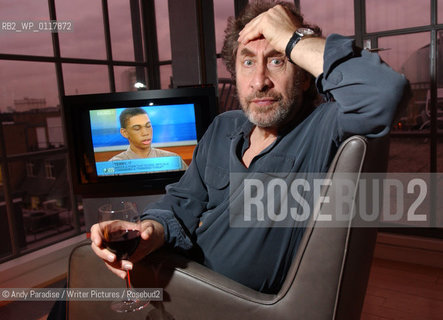 Howard Jacobson watching shite on TV....Copyright©Andy Paradise/Writer Pictures/Rosebud2