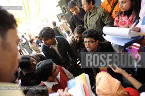 The DSC Jaipur Literature Festival 2009 billed as Asias Leading Literary Festival at Diggi Palace the old city area of Jaipur,  capital city of Rajastan...copyright©Nick Cunard/Writer Pictures/Rosebud2