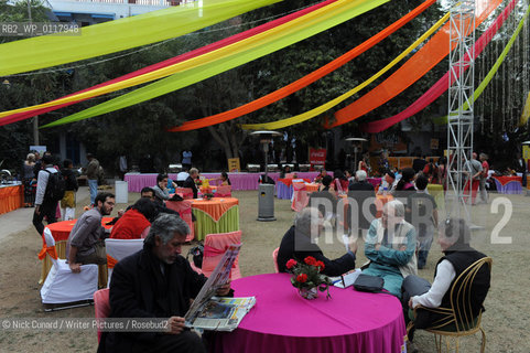 The DSC Jaipur Literature Festival 2009 billed as Asias Leading Literary Festival at Diggi Palace the old city area of Jaipur,  capital city of Rajastan...copyright©Nick Cunard/Writer Pictures/Rosebud2