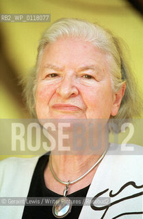 P D James author of crime novels at the Edinburgh Book Festival  2001.....Copyright©Geraint Lewis/Writer Pictures/Rosebud2