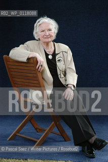 Crime writer P D James at the Edinburgh International Book Festival...Copyright©Pascal Saez/Writer Pictures/Rosebud2